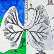 Claire Hawks lung pollution drawing
