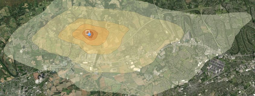 PAX-1 Site: Wide Dispersal of Air Pollution: Terrain View